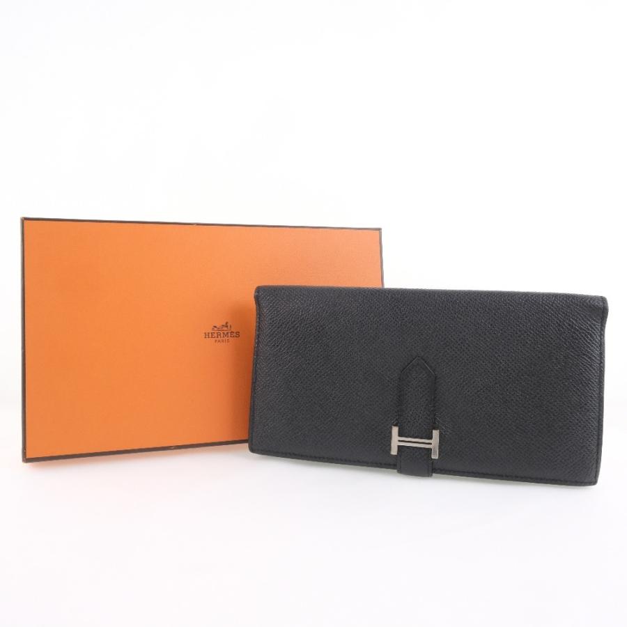 HERMES エルメス ベアンスフレ X 長財布 ヴォーエプソン 黒 ユニ HERMES エルメス ベアンスフレ X 長財布 ヴォーエプソン 黒 ユニ
