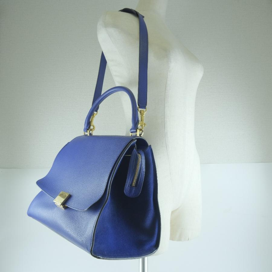CELINE（セリーヌ） トラペーズ 2WAYショルダー ハンドバッグ カーフ 