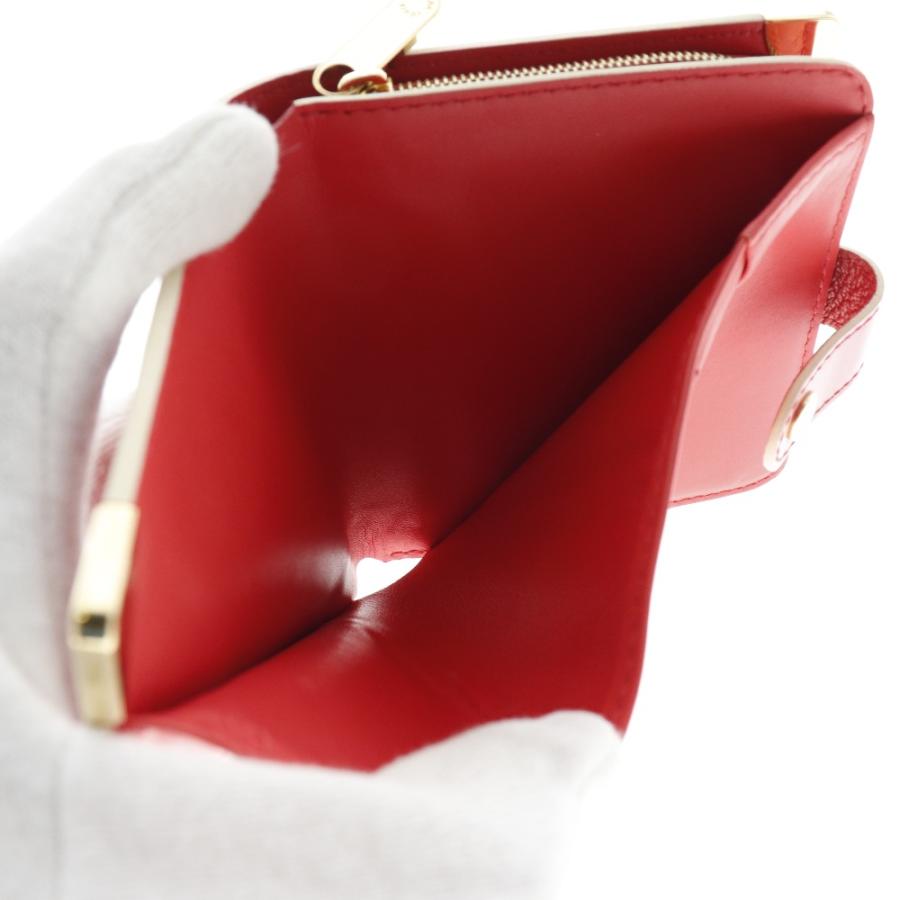 LOUIS VUITTON ルイヴィトンスハリ コンパクトジップ赤