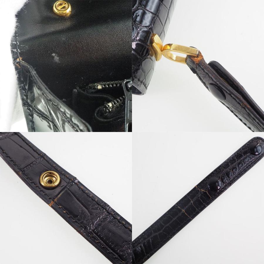 MORABITO（モラビト） 2WAYショルダー ハンドバッグ クロコダイル 黒 