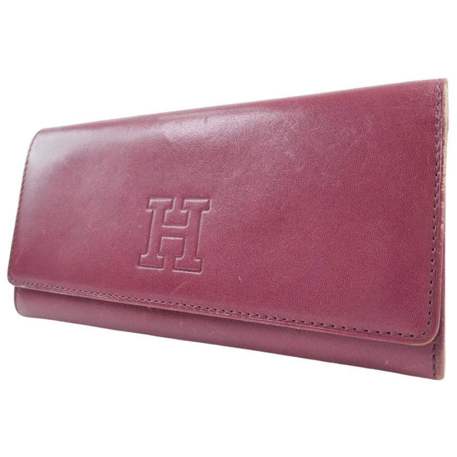 HIROFU（ヒロフ） 長財布 カーフ 赤 レディース【61150240】中古 : 質 