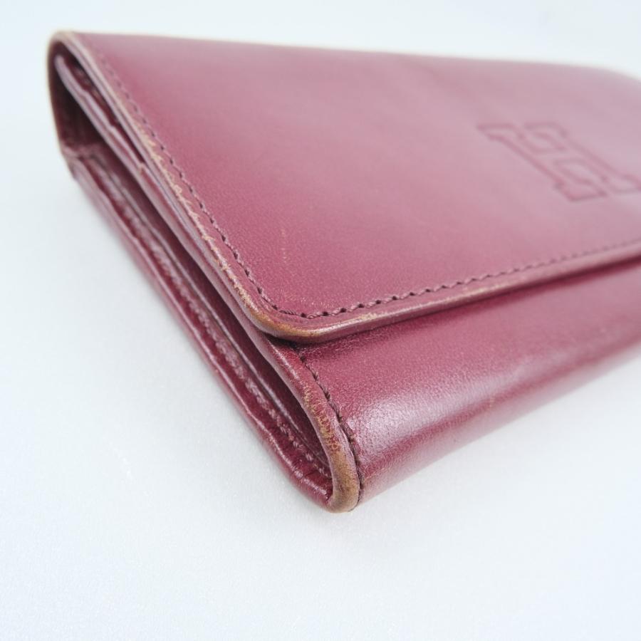 HIROFU（ヒロフ） 長財布 カーフ 赤 レディース【61150240】中古 : 質 