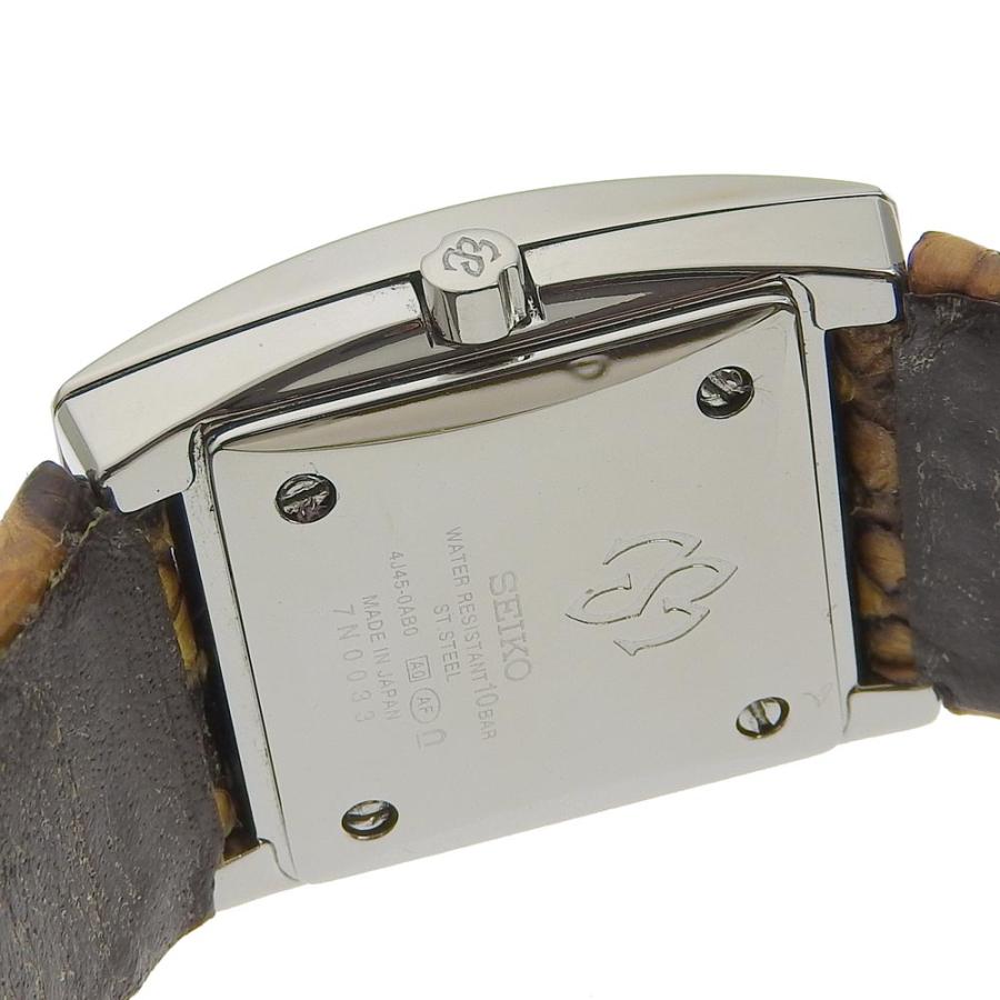 SEIKO（セイコー） エム 18Pダイヤモンド 腕時計 SS×パイソン×2P