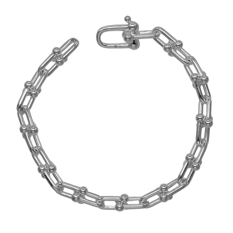 美品 Tiffany ハードウェア スモールリンク ブレスレット