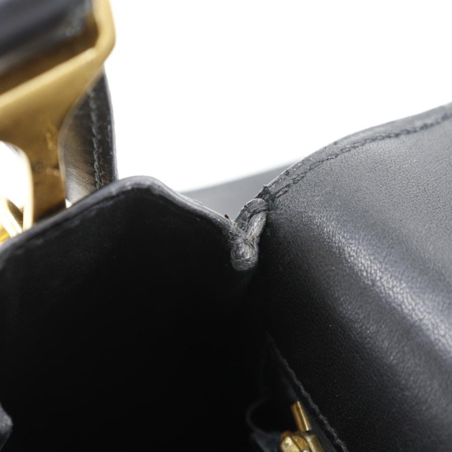 HERMES（エルメス） パスキード ショルダーバッグ レザー 黒