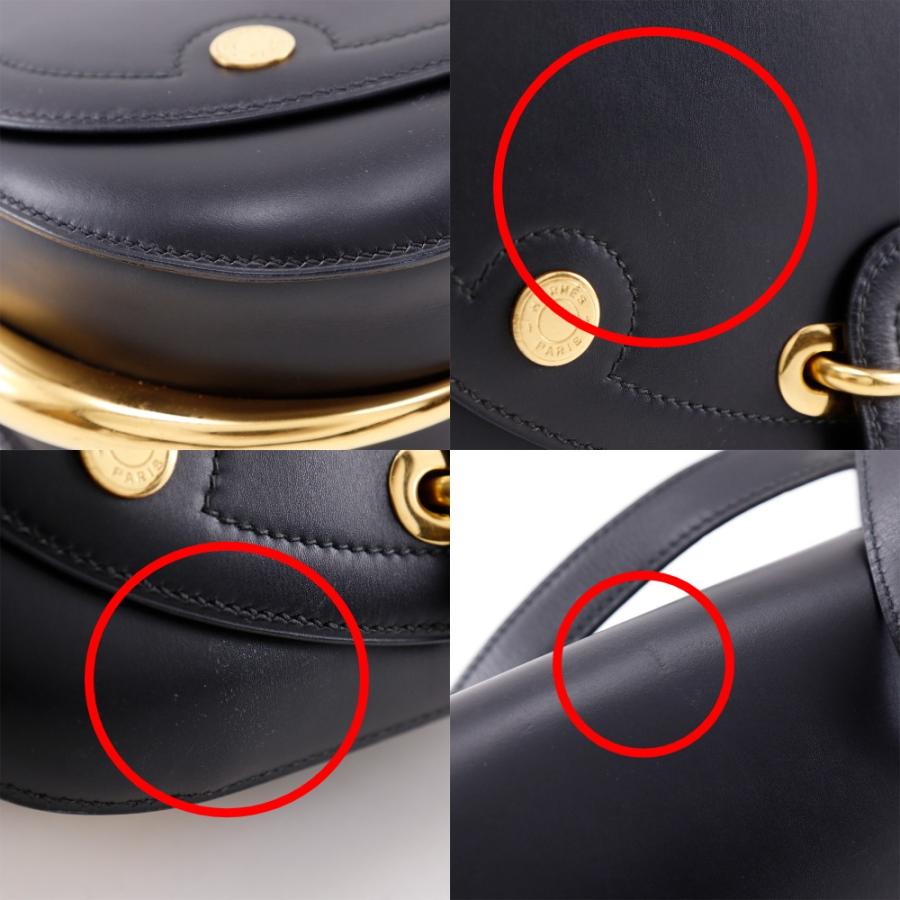 HERMES（エルメス） パスキード ショルダーバッグ レザー 黒
