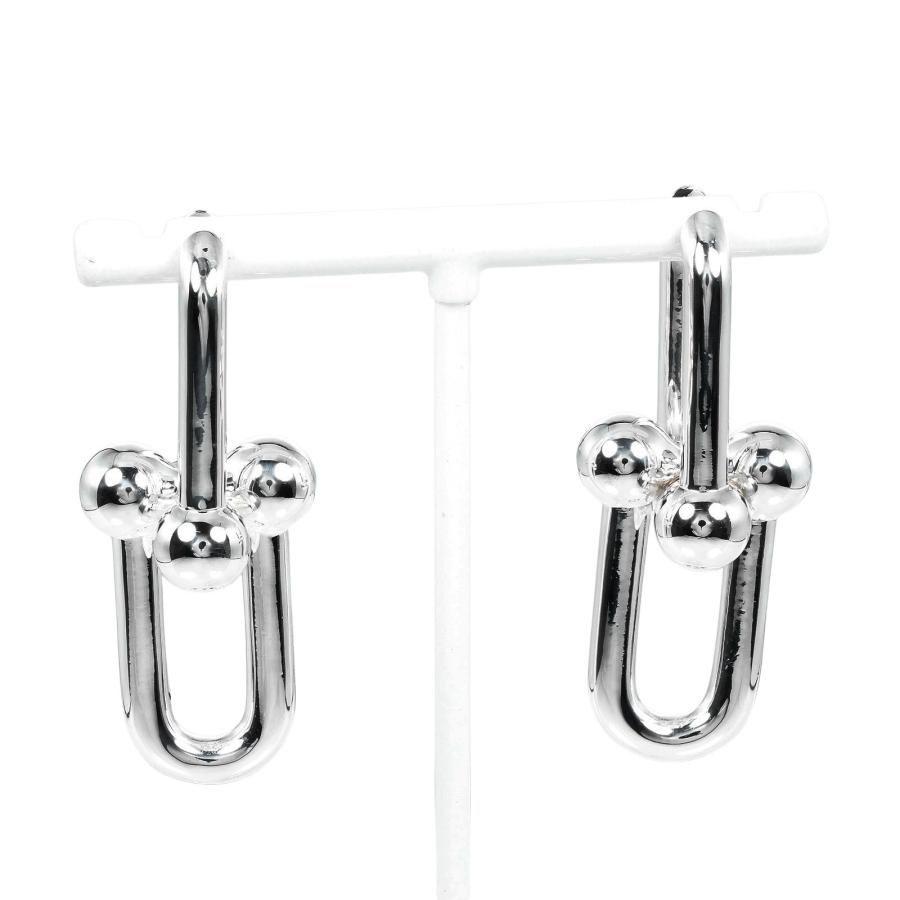 Tiffany ハードウェア エクストララージ リンク ピアス シルバー