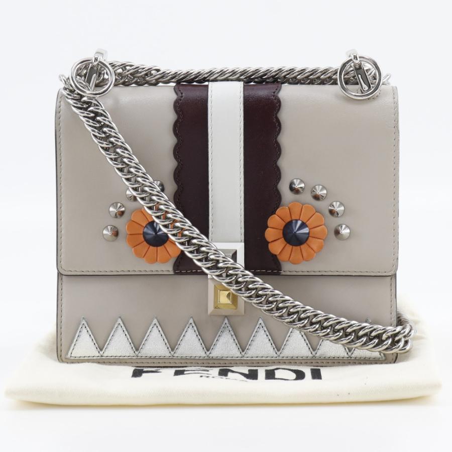 【FENDI】フェンディ ミニキャナイ スタッズ 8M0381-9JU カーフ ベージュ レディース ショルダーバッグ FENDI（フェンディ） ミニキャナイ スタッズ 8M0381-9JU ショルダー