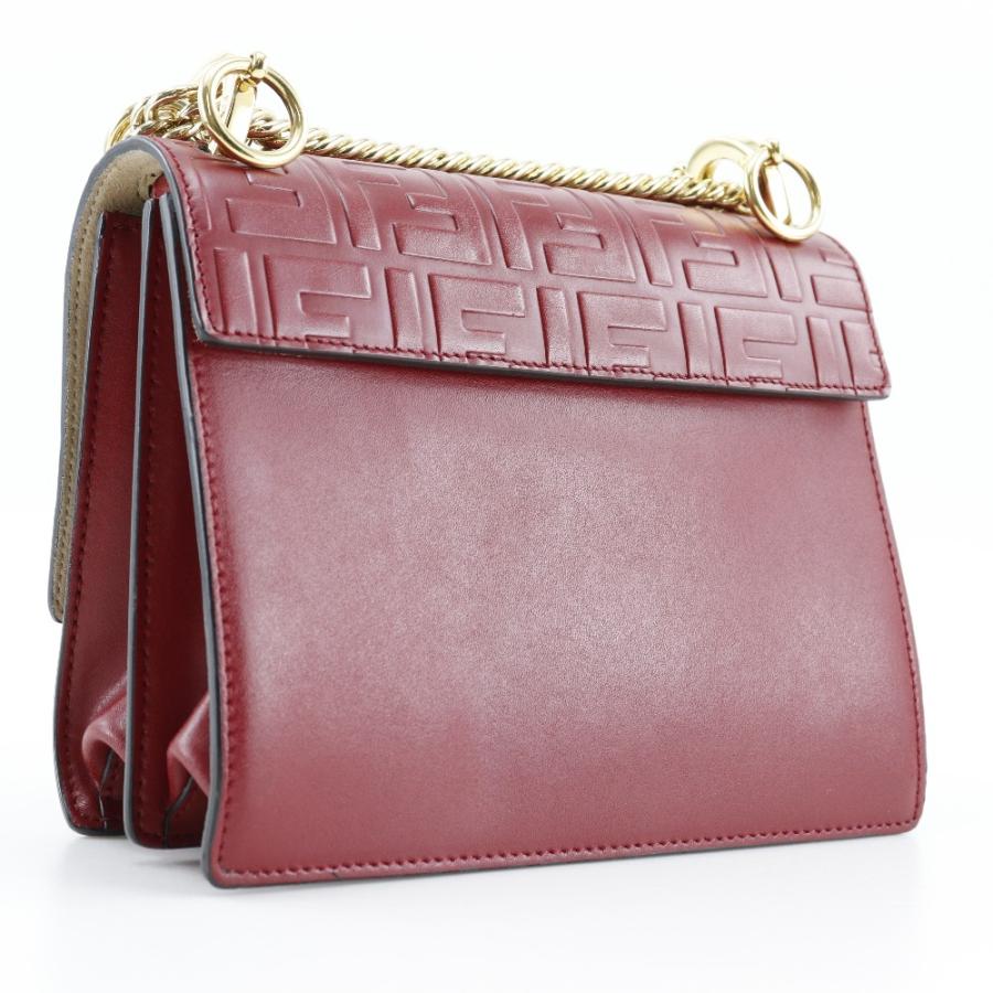 FENDI フェンディ ミニキャナイ 8M0381 A417 ショルダーバッグ カーフ 赤 レディース【G212024002】中古の画像