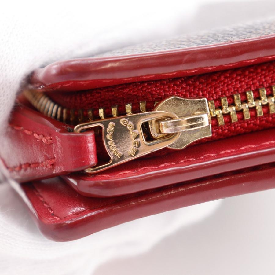 【COACH】コーチ シグネチャー F23553 PVCコーティングキャンバス 茶 レディース 二つ折り財布 COACH（コーチ） シグネチャー F23553 二つ折り財布 PVCコーティング