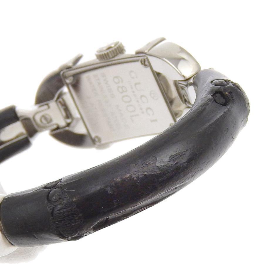 GUCCI グッチ バングル 6800L 腕時計 SS×バンブー クオーツ アナログ  