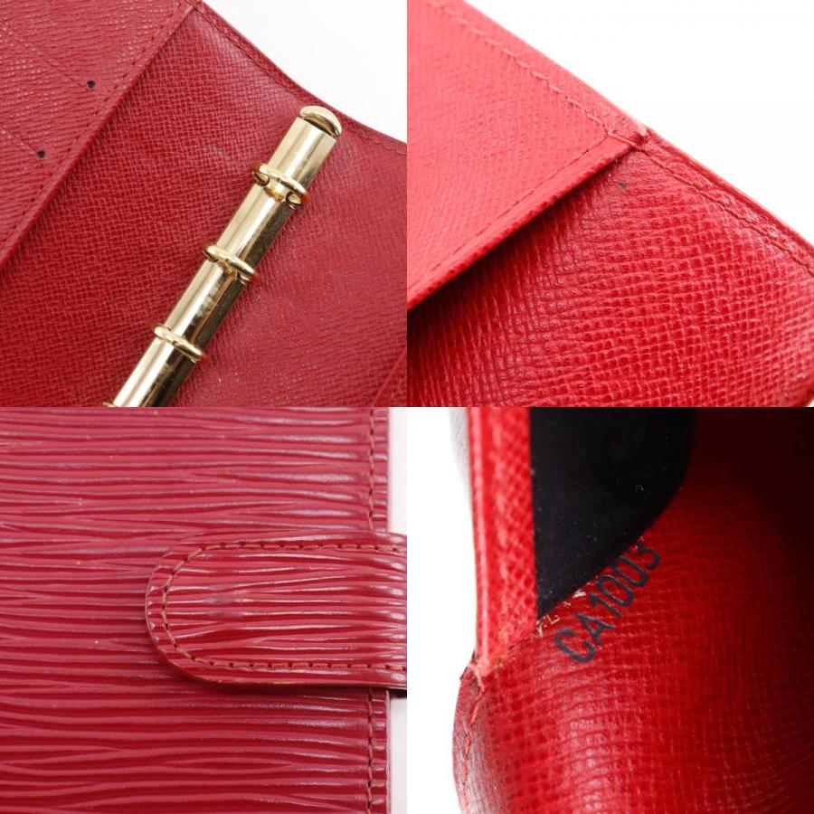 ルイ・ヴィトン Louis Vuitton エピレザー システム手帳 レッド LOUIS 