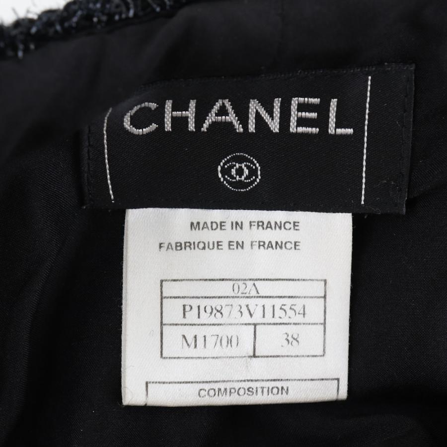 CHANEL シャネル フレアスカート P19873V11554 スカート ツイード 黒 レディース【H130123144】中古_5