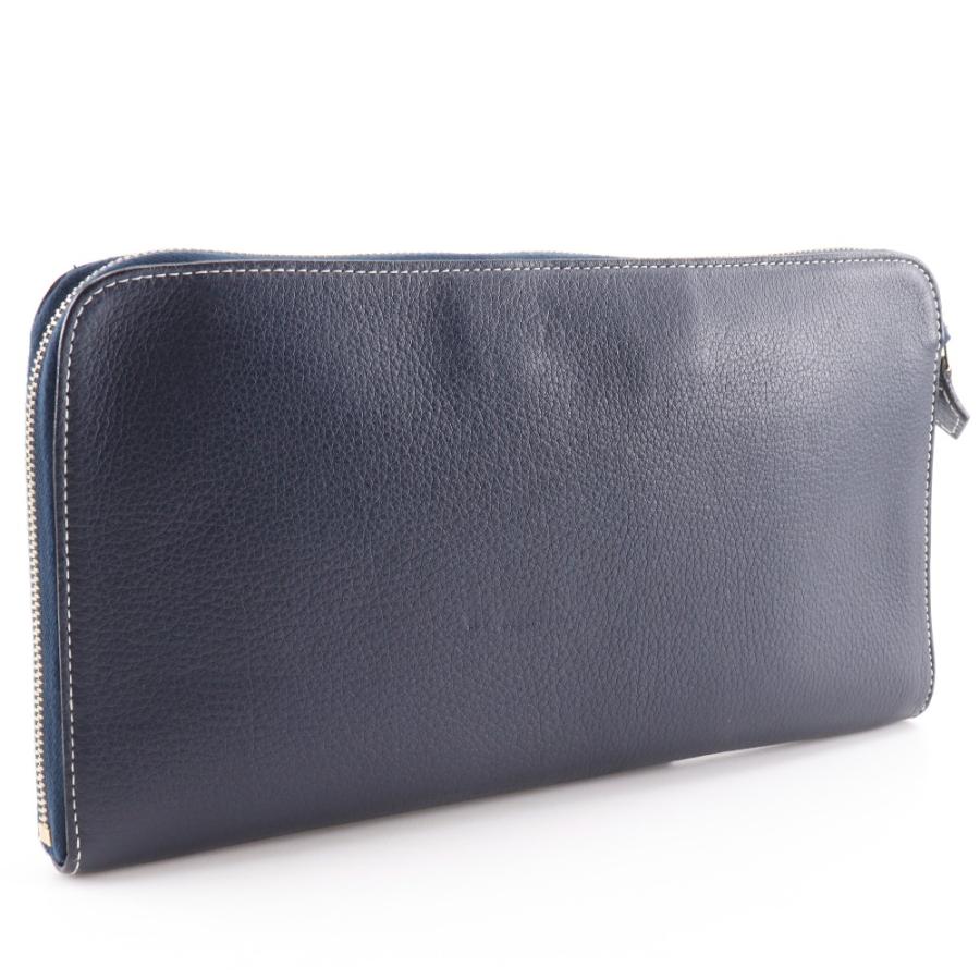 Cisei シセイ ドキュメントケース 0934 カーフ 紺 クラッチバッグ メンズ 【中古】 Cisei シセイ ドキュメントケース 0934 クラッチバッグ カーフ 紺