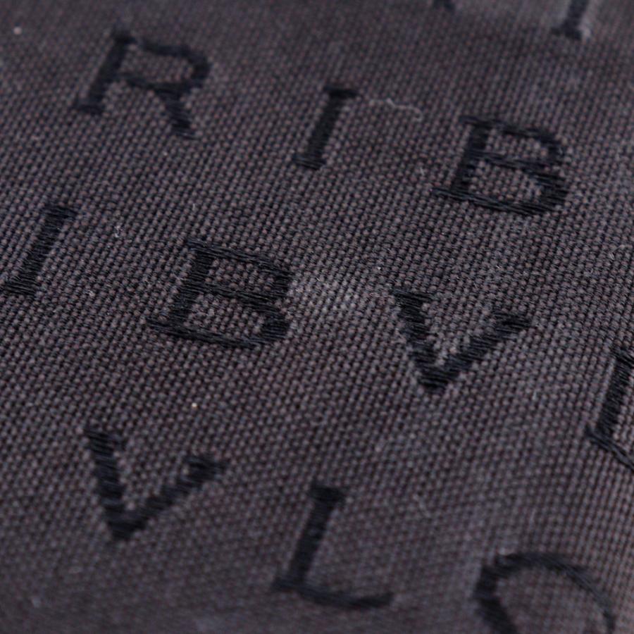 BVLGARI（ブルガリ） ロゴマニア 札入れ 二つ折り財布 キャンバス 黒