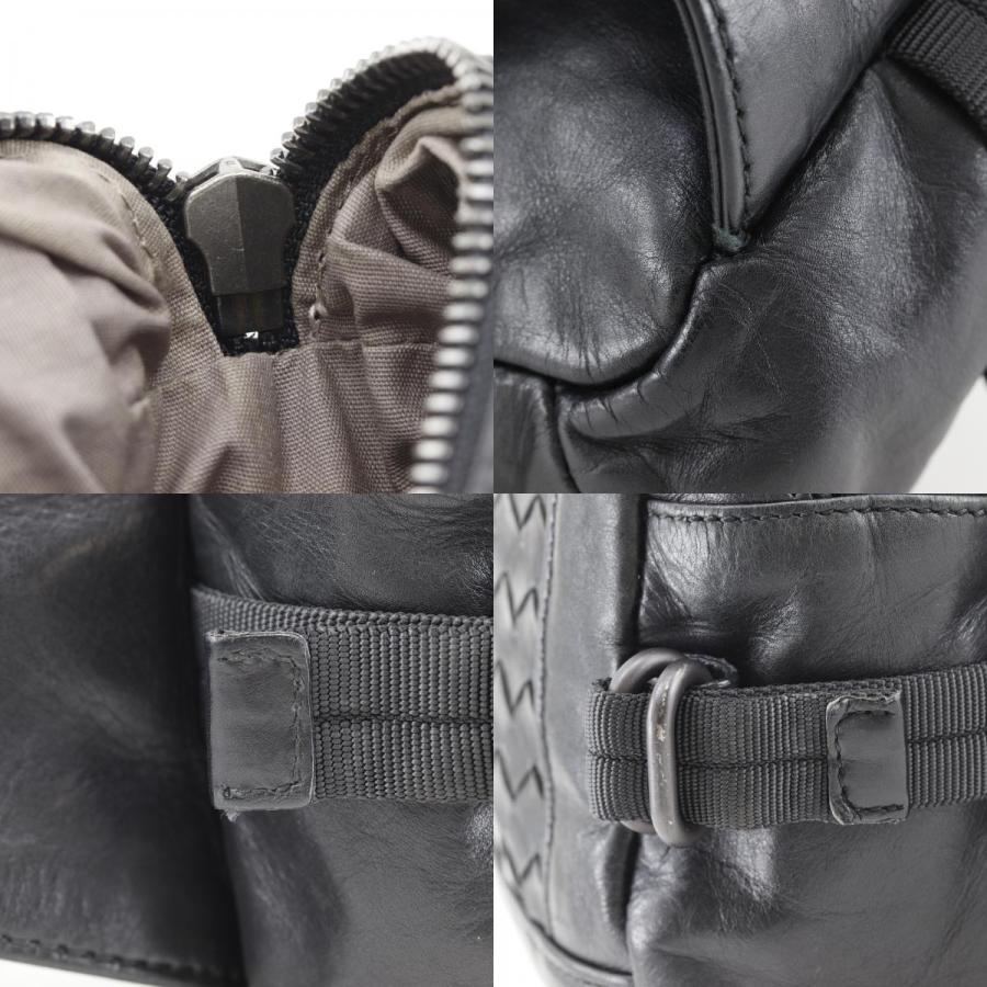 ✨美品✨ボッテガベネタ イントレチャート ウエストバッグ レザー ブラック BOTTEGA VENETA（ボッテガ・ヴェネタ） バッグ メンズ ボディバッグ