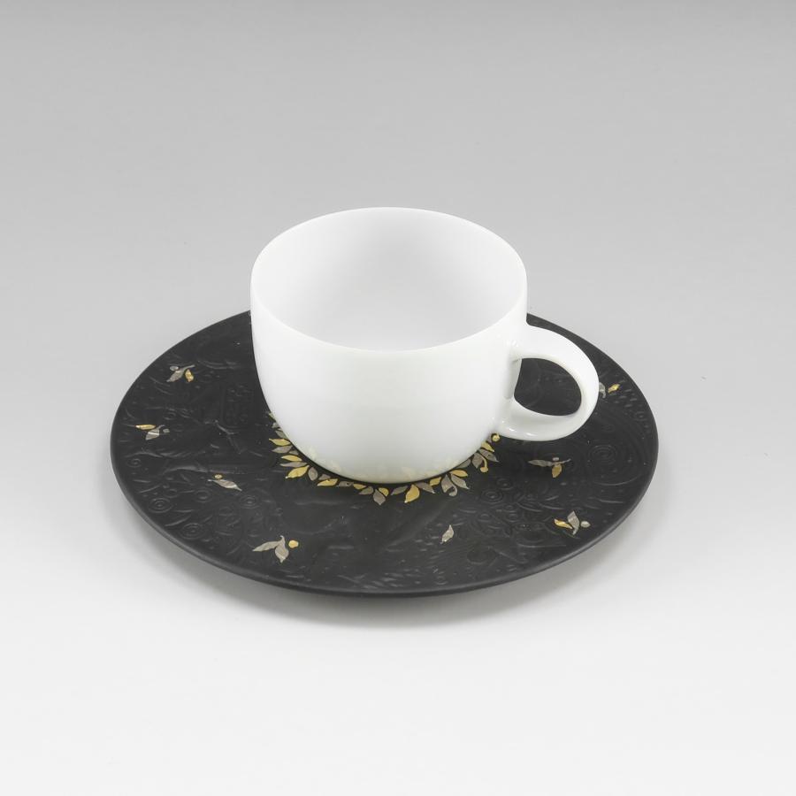 ローゼンタール Rosenthal 魔笛ブラック 食器 デミタスカップ＆ソーサー×2【H141525914】中古の画像