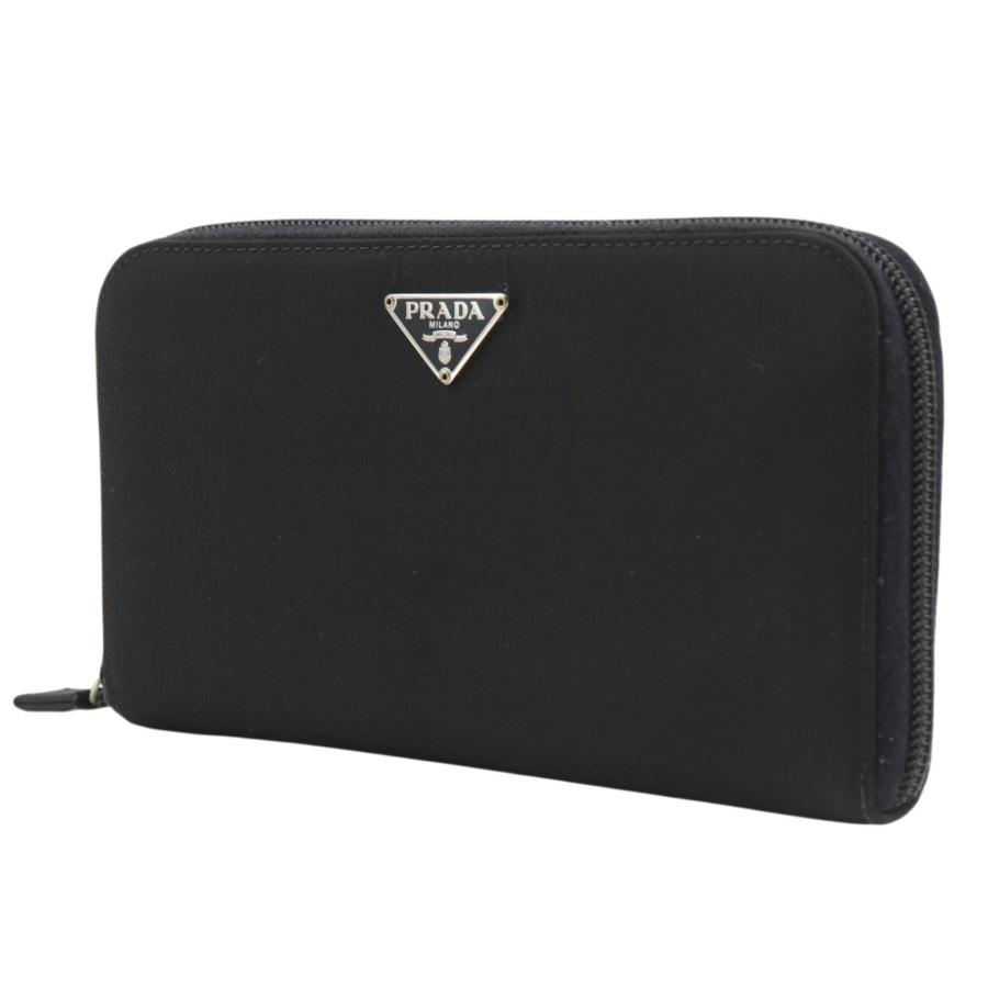 PRADA（プラダ） ラウンドファスナー M506 長財布 ナイロン NERO ユニ