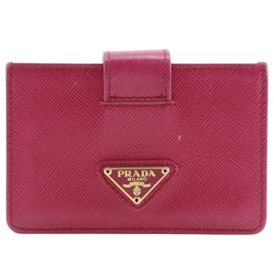 PRADA（プラダ） カードケース サフィアーノ ピンク レディース 