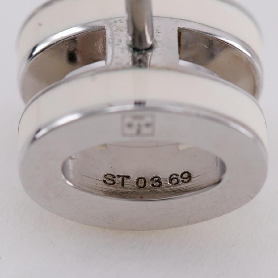 HERMES（エルメス） ポップアッシュ ミニ ピアス 金属製×エナメル 白 