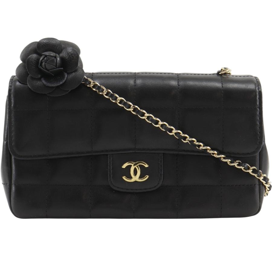 CHANEL カメリア チェーンショルダーバッグ CHANEL（シャネル） チョコバー カメリア チェーンショルダー