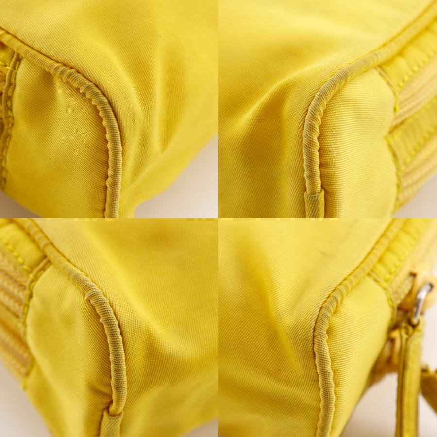 PRADA（プラダ） ポーチ ナイロン 黄 ユニセックス【H151626564】中古