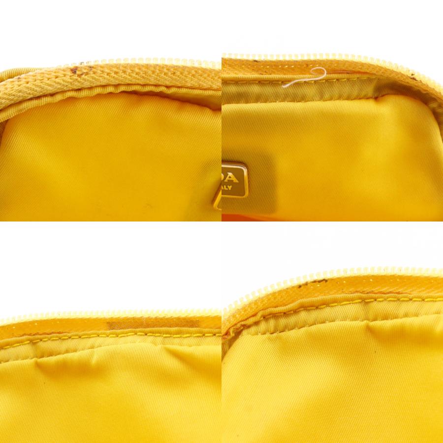 PRADA（プラダ） ポーチ ナイロン 黄 ユニセックス【H151626564】中古