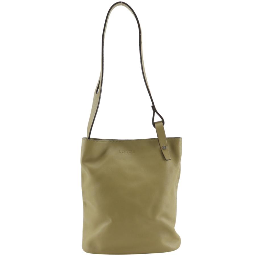 LOEWE（ロエベ） アナグラム ショルダーバッグ ラムスキン オリーブ