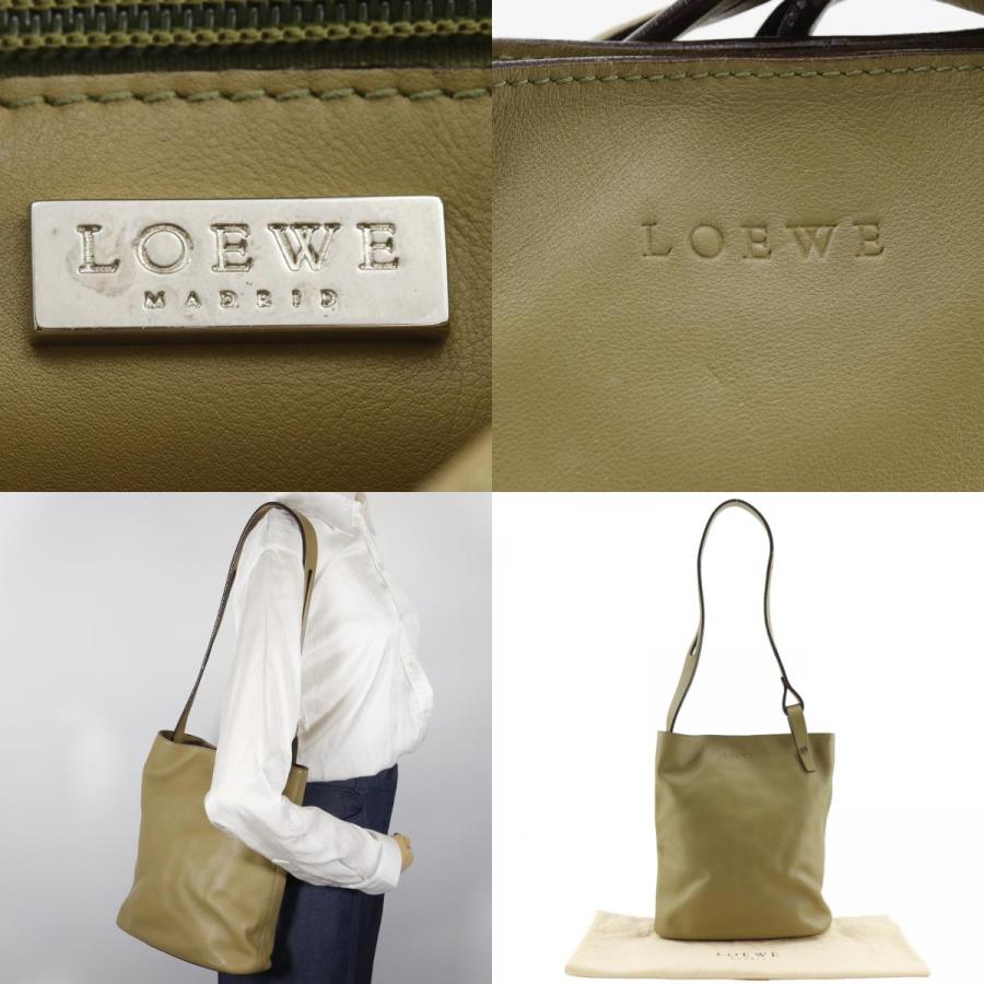 LOEWE（ロエベ） アナグラム ショルダーバッグ ラムスキン オリーブ