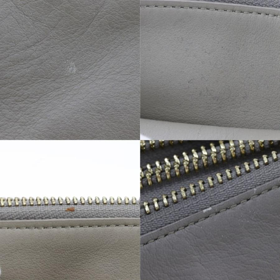 CELINE（セリーヌ） トリオ ラージ ショルダーバッグ カーフ グレー