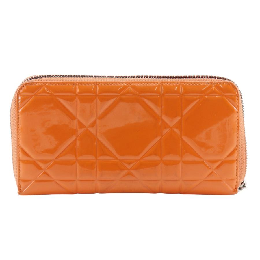 Dior クリスチャンディオール カナージュ 長財布 パテントレザー  