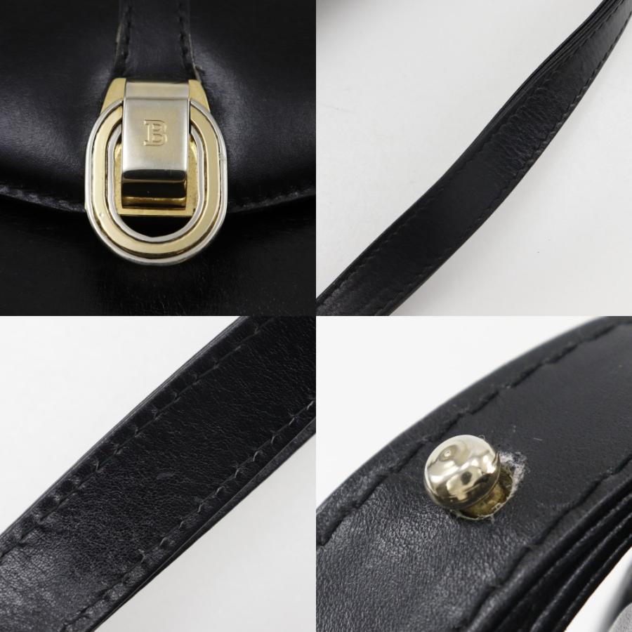美品 ヴィンテージ バリー レザー ショルダーバッグ 斜め掛け クロスボディ ブラック 黒 レディース RWM DV49-5 Bally - 美品 ヴィンテージ バリー レザー ショルダーバッグ 斜め掛け