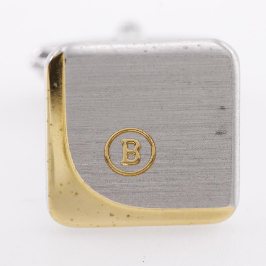 Bally（バリー） Bロゴ カフスセット タイピン 金属製 シルバー メンズ