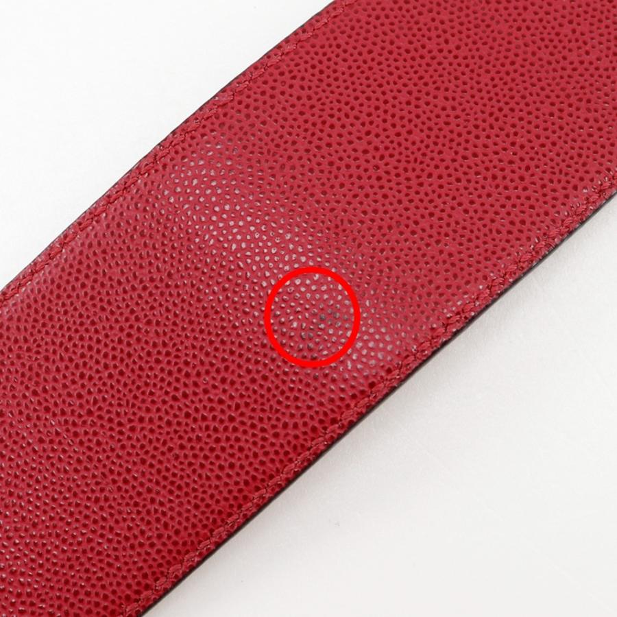 CELINE セリーヌ マンテル チェーン ベルト レザー 赤/ゴールド  