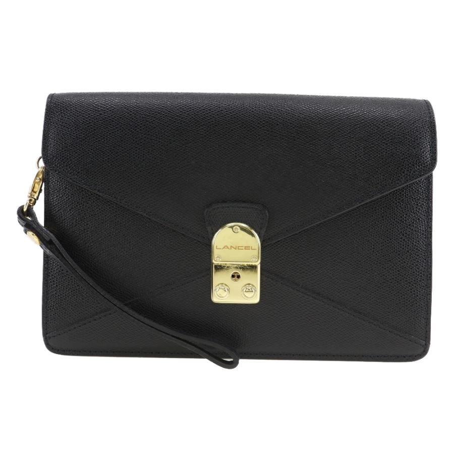 【LANCEL】ランセル レザー 黒 メンズ セカンドバッグ LANCEL（ランセル） セカンドバッグ レザー 黒 メンズ【H161324400