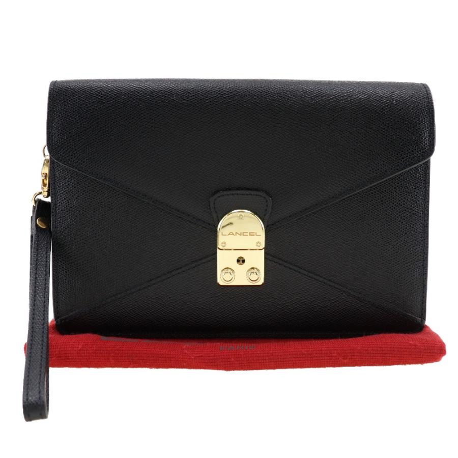 LANCEL（ランセル） セカンドバッグ レザー 黒 メンズ【H161324400
