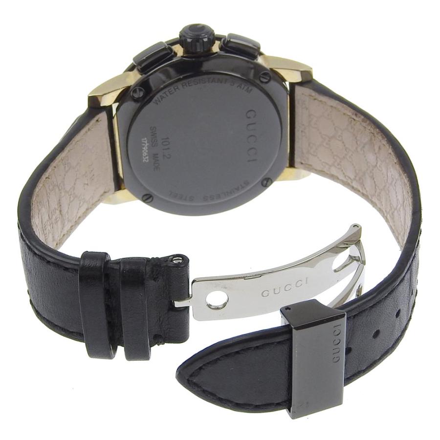 347 GUCCI 時計　101.2 箱付き　Gクロノ　メンズ　クロノグラフ　黒 347 GUCCI 時計 101.2 箱付き Gクロノ メンズ クロノグラフ 黒 347