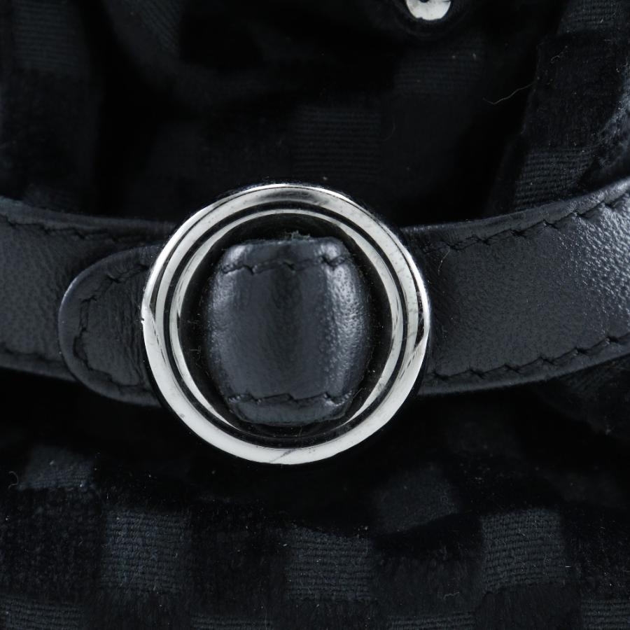 【CHANEL】シャネル チェーンショルダー ココマーク がま口 2WAY A33096 ベロア 黒 レディース ショルダーバッグ CHANEL（シャネル） チェーンショルダー ココマーク がま口 2WAY