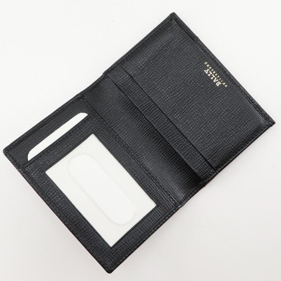 未使用BALLYバリー ケース 小銭入れ 財布 カード入れ 名刺入れ黒 Bally バリー BALLY カードケース ブラック レザー 赤/白