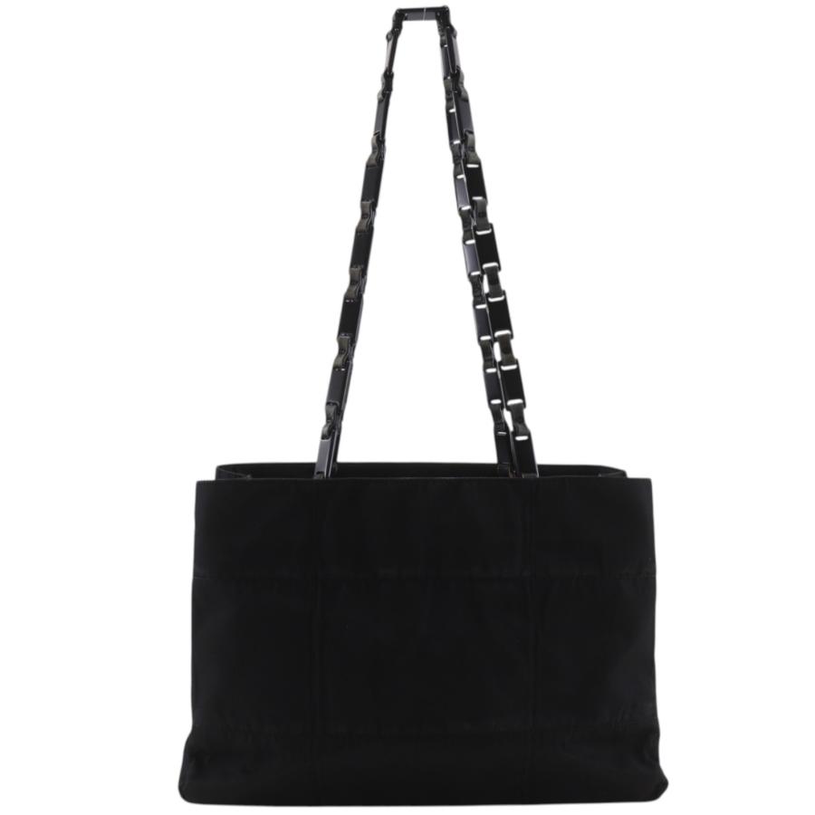 PRADA（プラダ） チェーンショルダー トートバッグ ナイロン NERO 黒