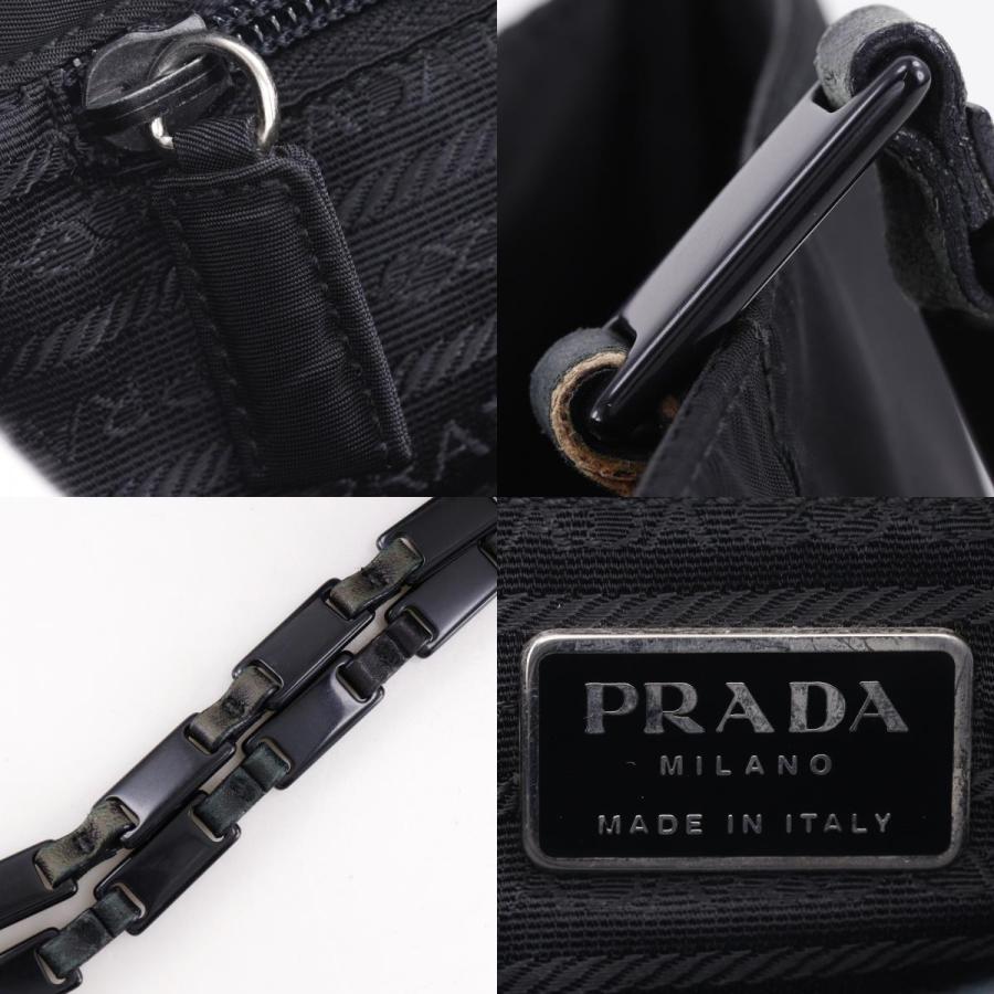 PRADA（プラダ） チェーンショルダー トートバッグ ナイロン NERO 黒