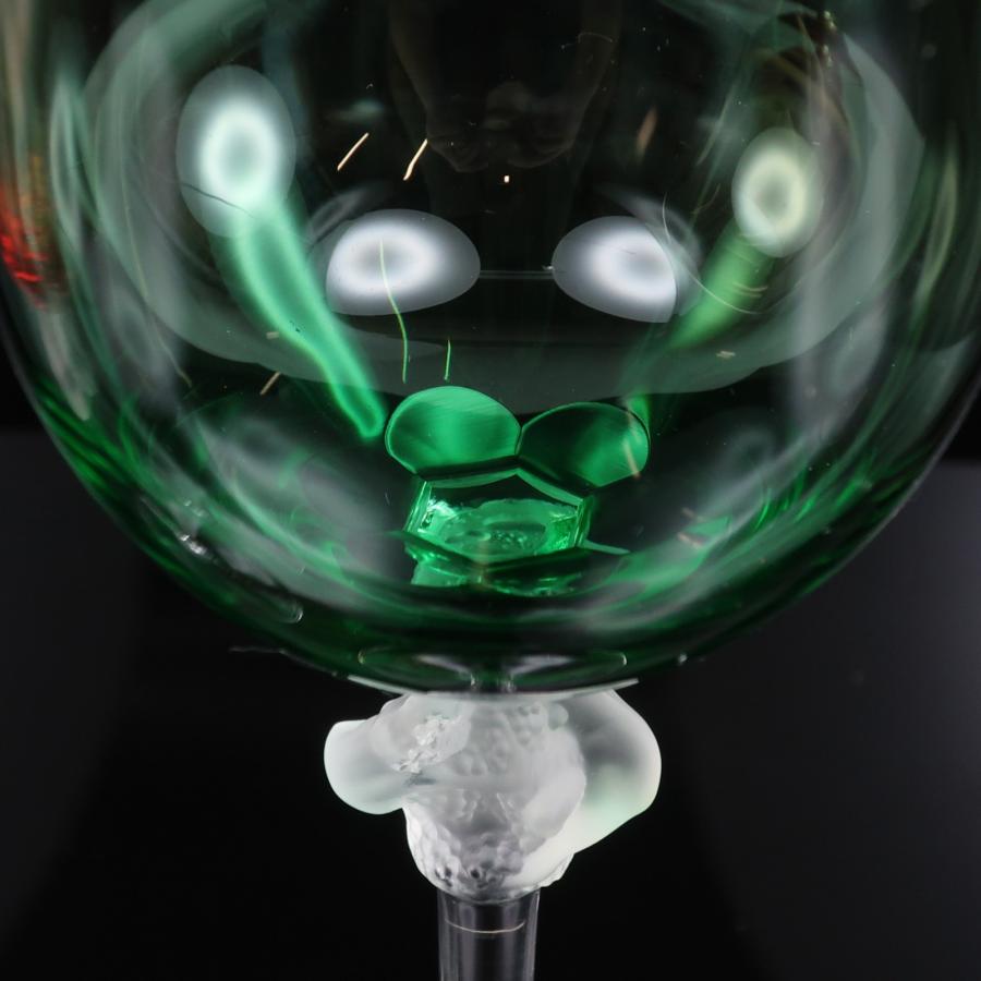 LALIQUE ラリック ロクサーヌ ワイングラス×2 食器【H182424025 LALIQUE ラリック ロクサーヌ ワイングラス×2 食器【H182424025