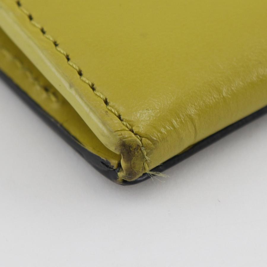 Paul Smith（ポール・スミス） BPS486 長財布 牛革 黒/黄緑 メンズ