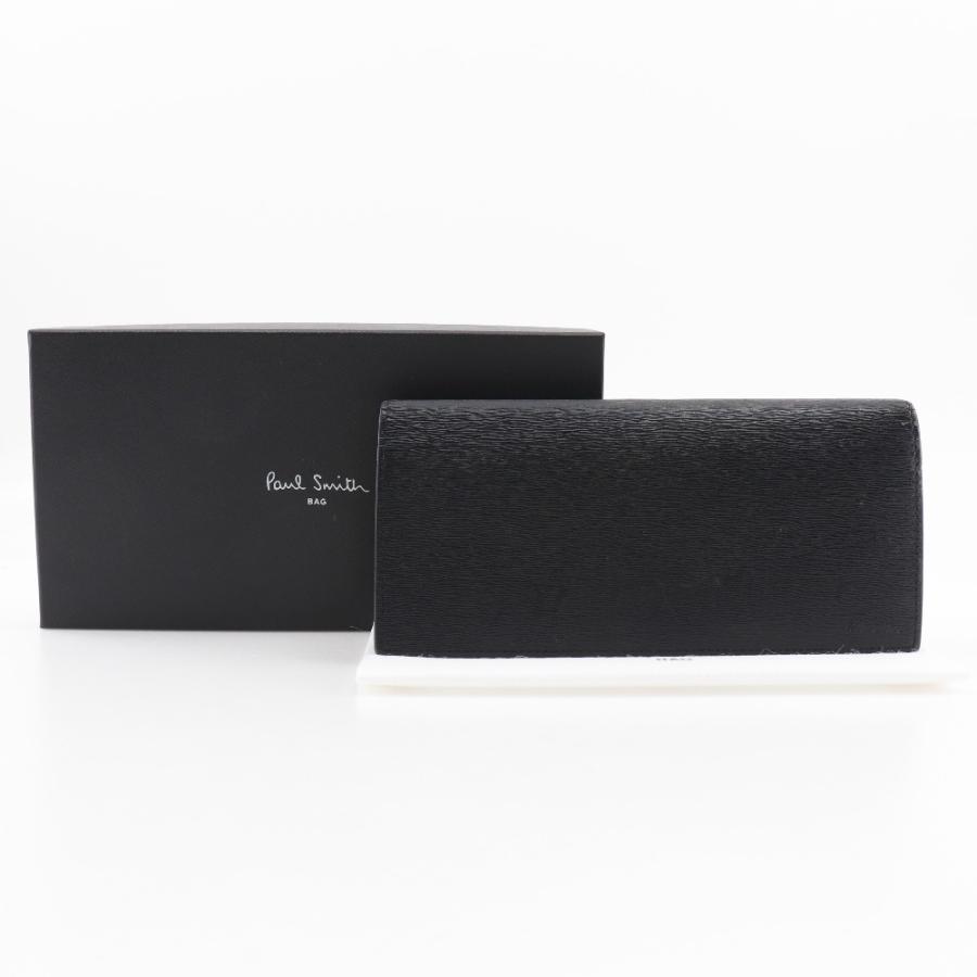 【箱付】ポールスミス 長財布 黒 クラシックカラー Paul Smith（ポール・スミス） 長財布 マルチストライプ ブラック