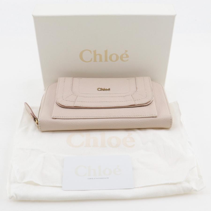 【Chloe】クロエ パラティ ラウンドファスナー 3P0375-043 レザー NUDE PINK ピンク レディース 長財布 Chloe（クロエ） パラティ ラウンドファスナー 3P0375-043 長財布