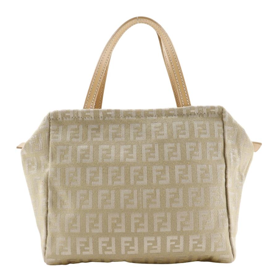 FENDI（フェンディ） ズッカ ハンドバッグ キャンバス ベージュ 