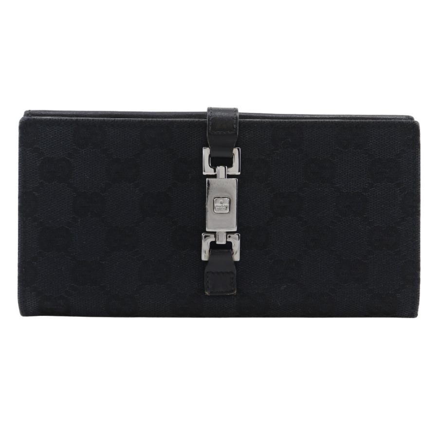 GUCCI（グッチ） ジャッキー 05479 長財布 GGキャンバス 黒 レディース