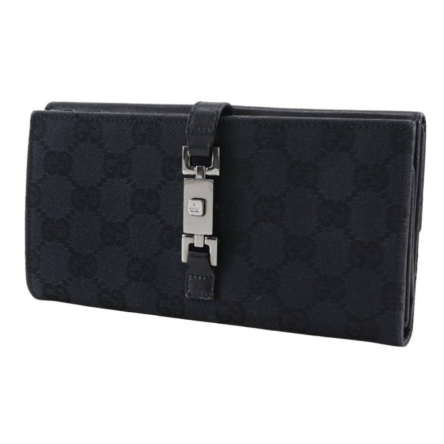 GUCCI（グッチ） ジャッキー 05479 長財布 GGキャンバス 黒 レディース