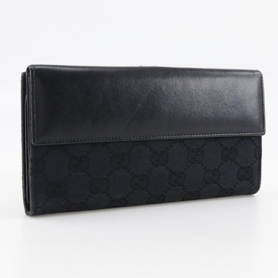 GUCCI（グッチ） ジャッキー 05479 長財布 GGキャンバス 黒 レディース
