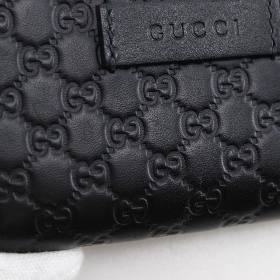 グッチ ケース マイクロシマ GG レザー ラウンドファスナー ブラック GUCCI（グッチ） GGマイクロ ラウンドファスナー アウトレット 449896